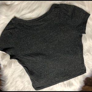 Aeropostale Tops - Aero Signature Crop Top Side Slits Dark Grey Small Aeropostale Tops - Aero Signature Crop Top Side Slits Dark Grey Small